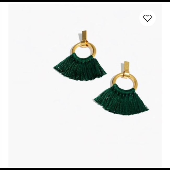Madewell Jewelry - Madewell green tassel earrings Madewell Jewelry - Madewell green tassel earrings